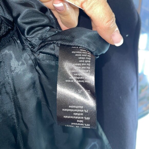 Neil Barrett Mens Coat Size 48 Blue Slim Fit Knit Sleeve And Back Pea Casual - Picture 11 of 12